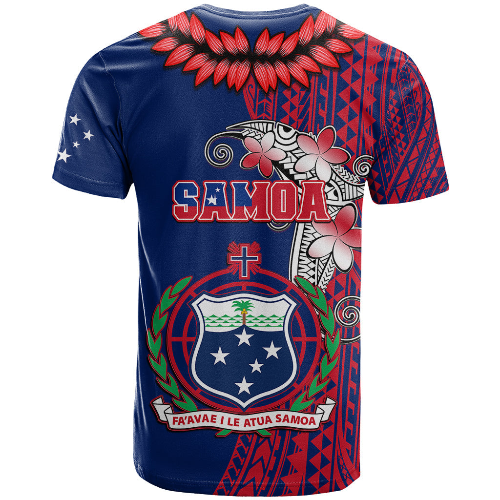 Polynesian Pride Samoa T-Shirt Ula Fala Mix Samoan Tribal Blue Version Graphic Tee