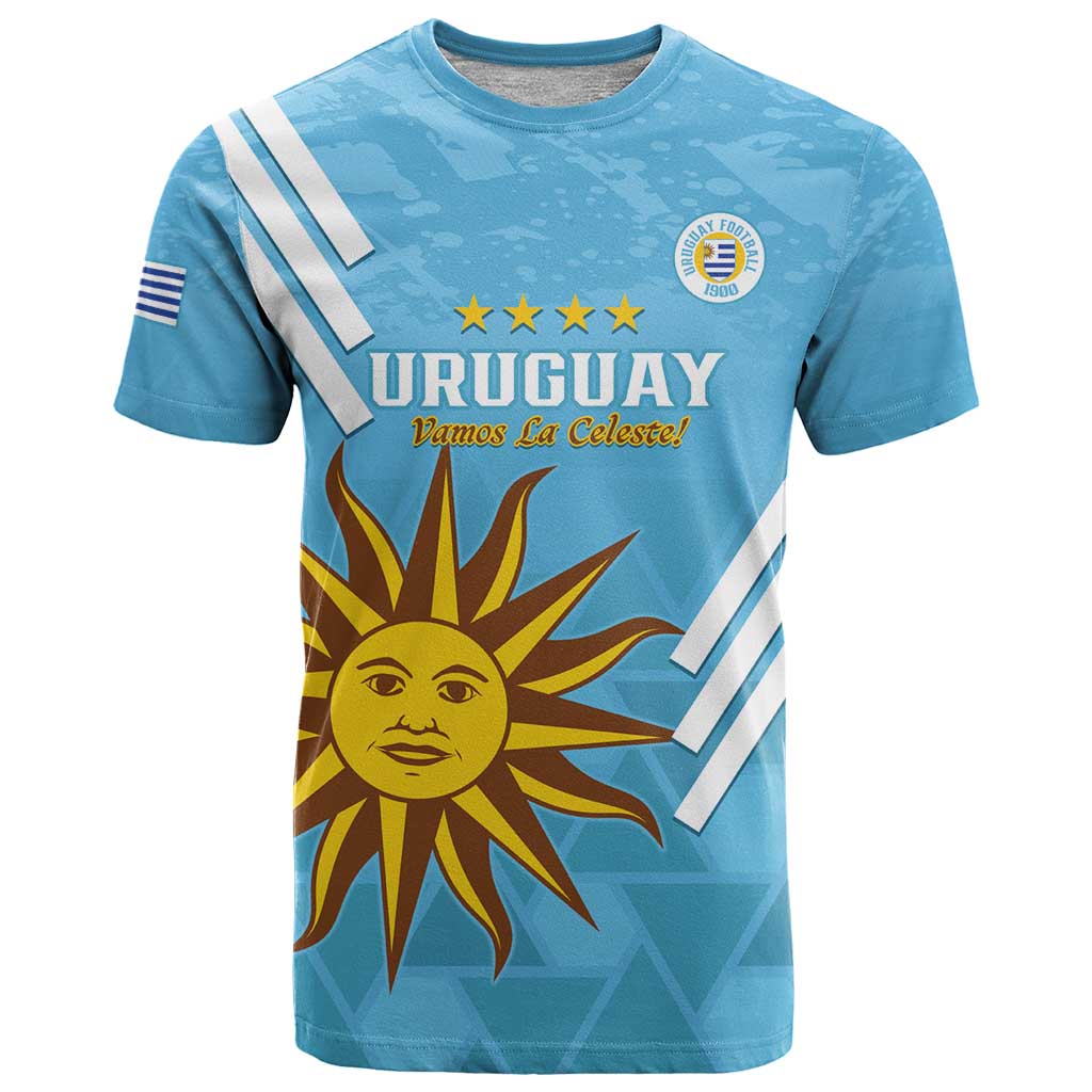 Custom Uruguay Football T-Shirt 2024 Vamos La Celeste Graphic Tee