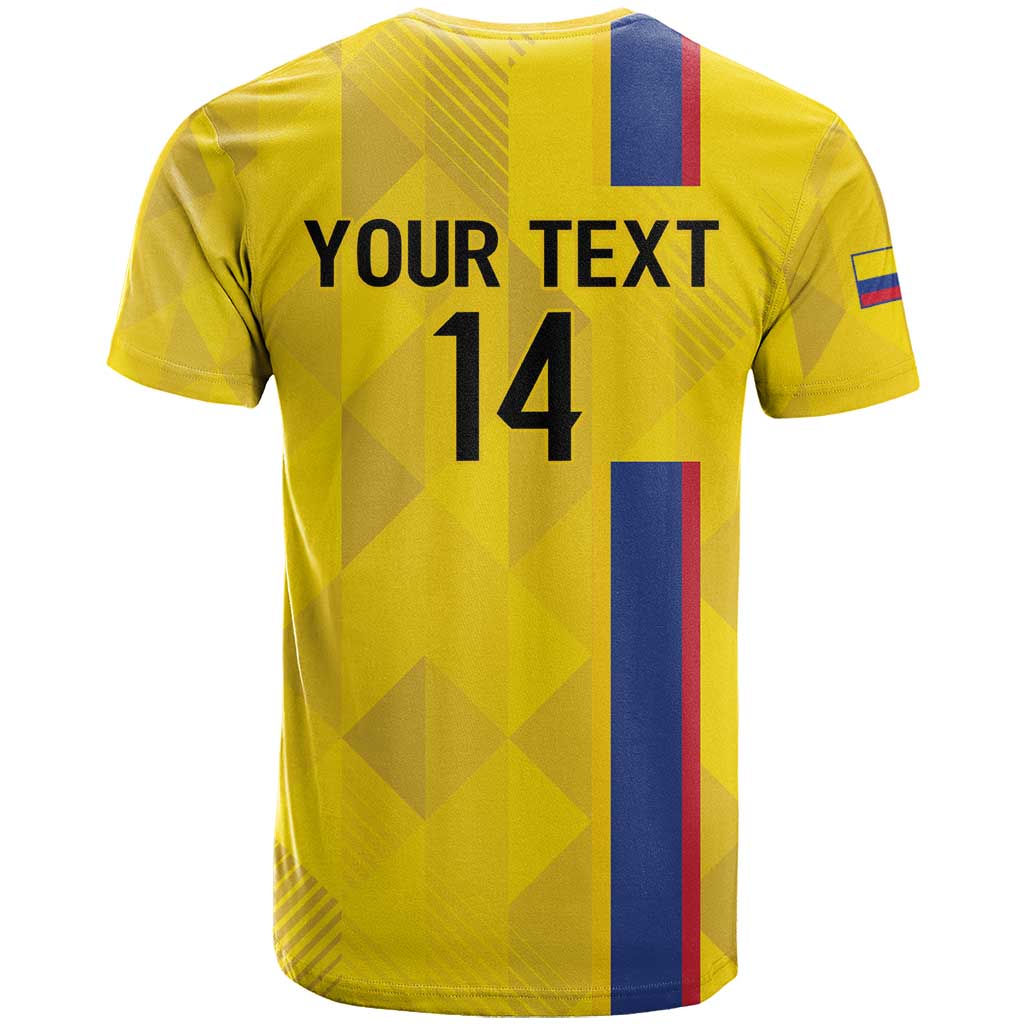 Custom Colombia Football T-Shirt 2024 Vamos La Tricolor - Yellow Graphic Tee