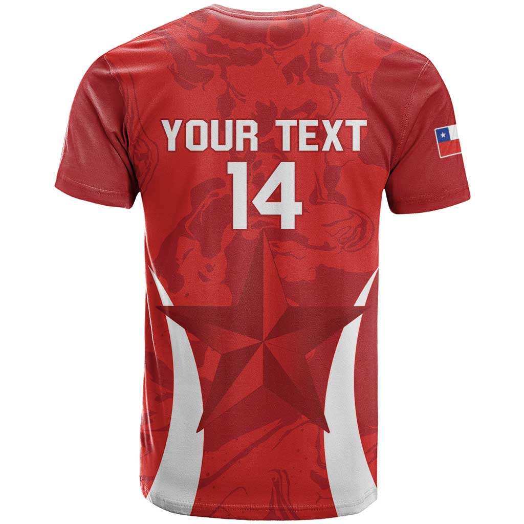 Custom Chile Football T-Shirt 2024 Vamos La Roja - Red Graphic Tee