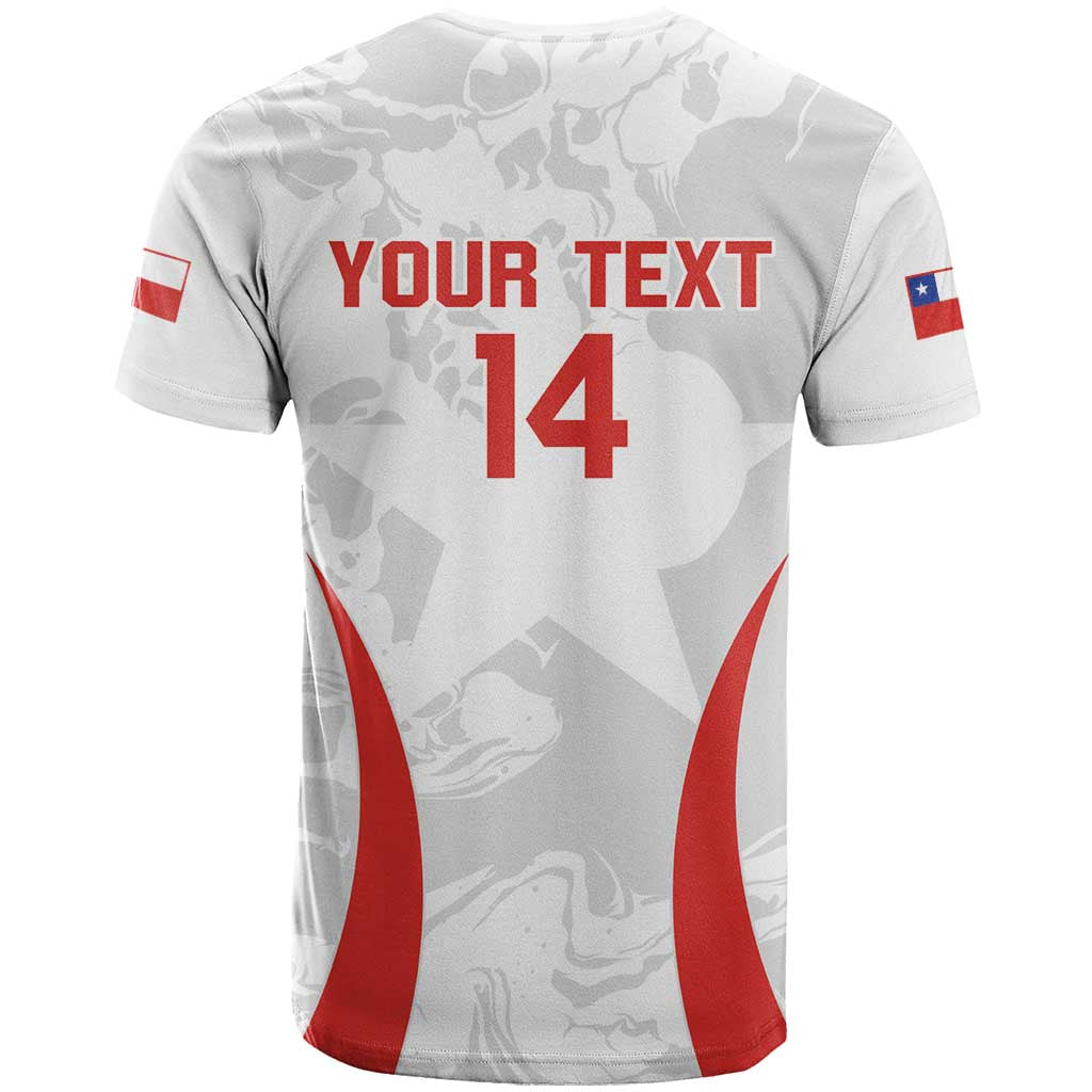 Custom Chile Football T-Shirt 2024 Vamos La Roja - White Graphic Tee