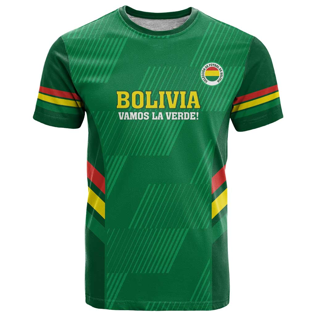 Custom Bolivia Football T-Shirt 2024 Vamos La Verde - Green Graphic Tee