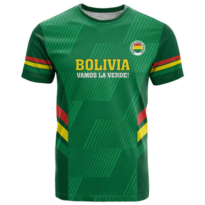 Custom Bolivia Football T-Shirt 2024 Vamos La Verde - Green Graphic Tee