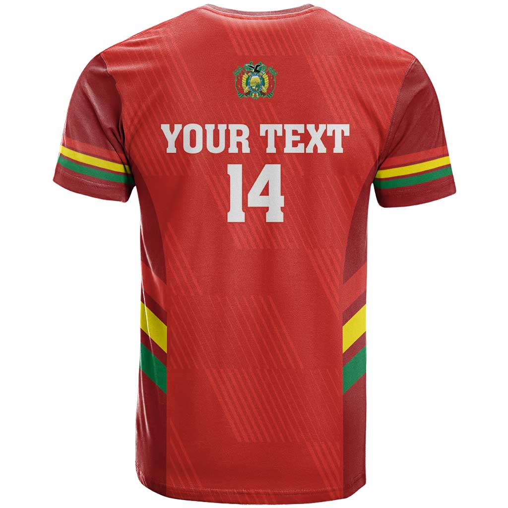 Custom Bolivia Football T-Shirt 2024 Vamos La Verde - Red Graphic Tee