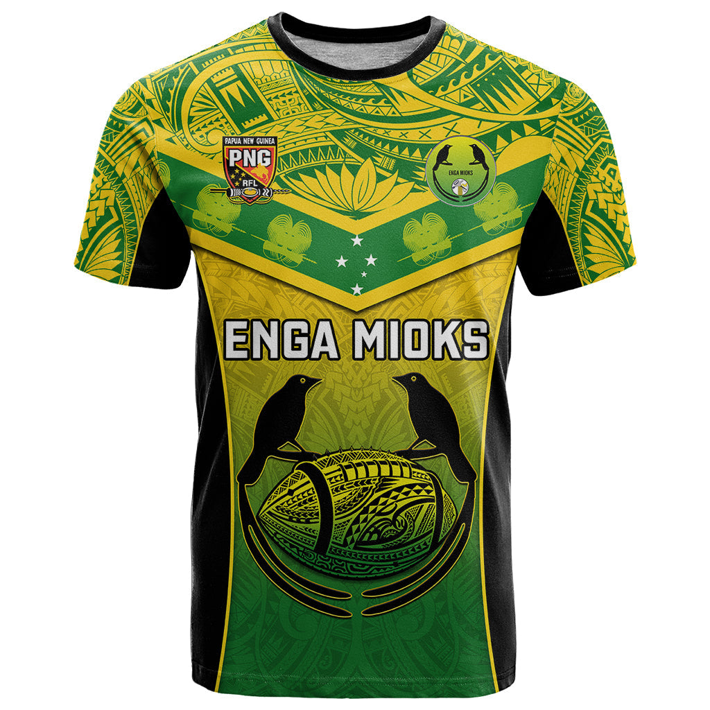 Papua New Guinea Rugby T-Shirt Enga Mioks PNG Polynesian Pattern Graphic Tee