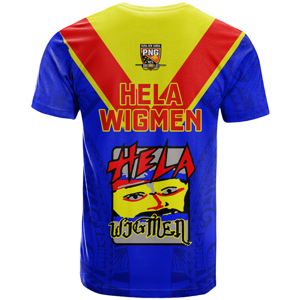 Papua New Guinea Rugby T-Shirt Hela Wigmen PNG Polynesian Pattern Graphic Tee
