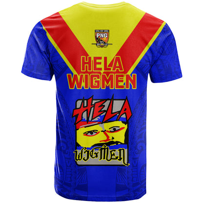 Papua New Guinea Rugby T-Shirt Hela Wigmen PNG Polynesian Pattern Graphic Tee