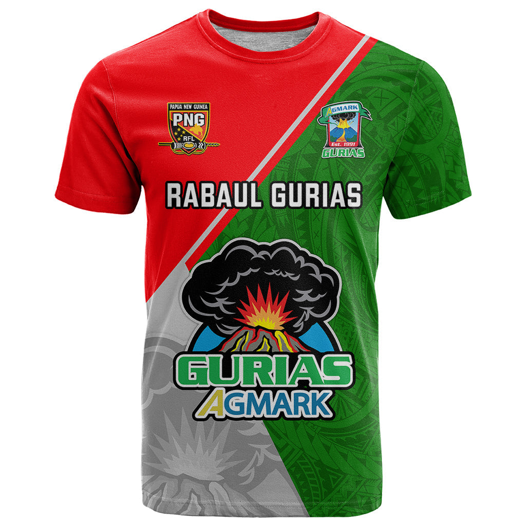 Papua New Guinea Rugby T-Shirt Rabaul Gurias PNG Polynesian Pattern Graphic Tee