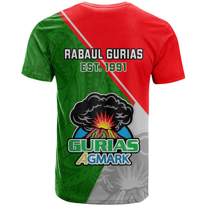 Papua New Guinea Rugby T-Shirt Rabaul Gurias PNG Polynesian Pattern Graphic Tee