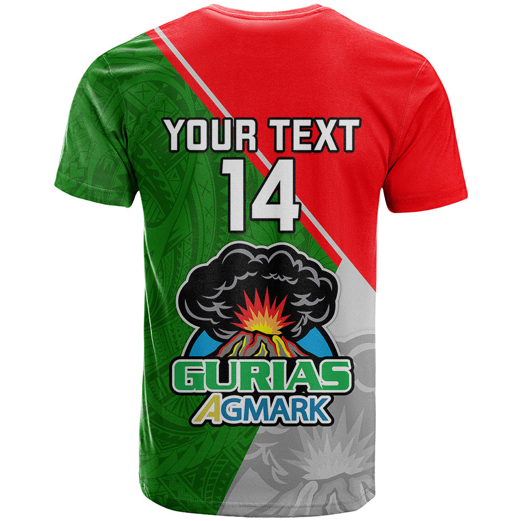 Custom Papua New Guinea Rugby T-Shirt Rabaul Gurias PNG Polynesian Pattern Graphic Tee