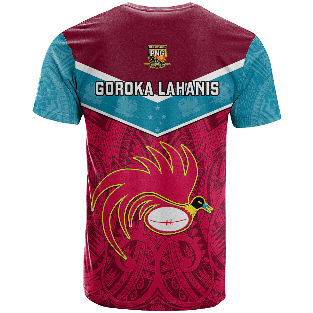 Papua New Guinea Rugby T-Shirt Goroka Lahanis PNG Polynesian Pattern Graphic Tee