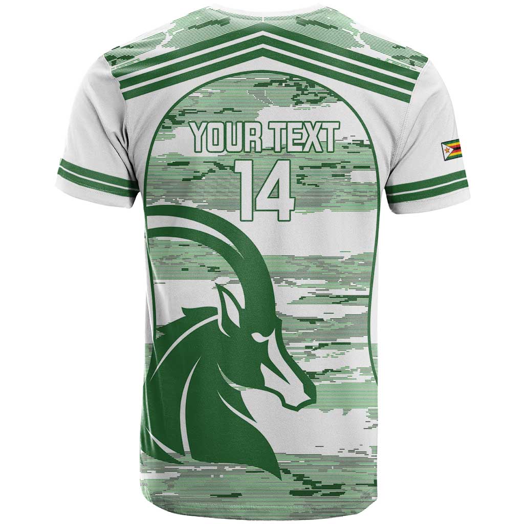 Zimbabwe Rugby Custom T-Shirt Come On Sables White Version Graphic Tee