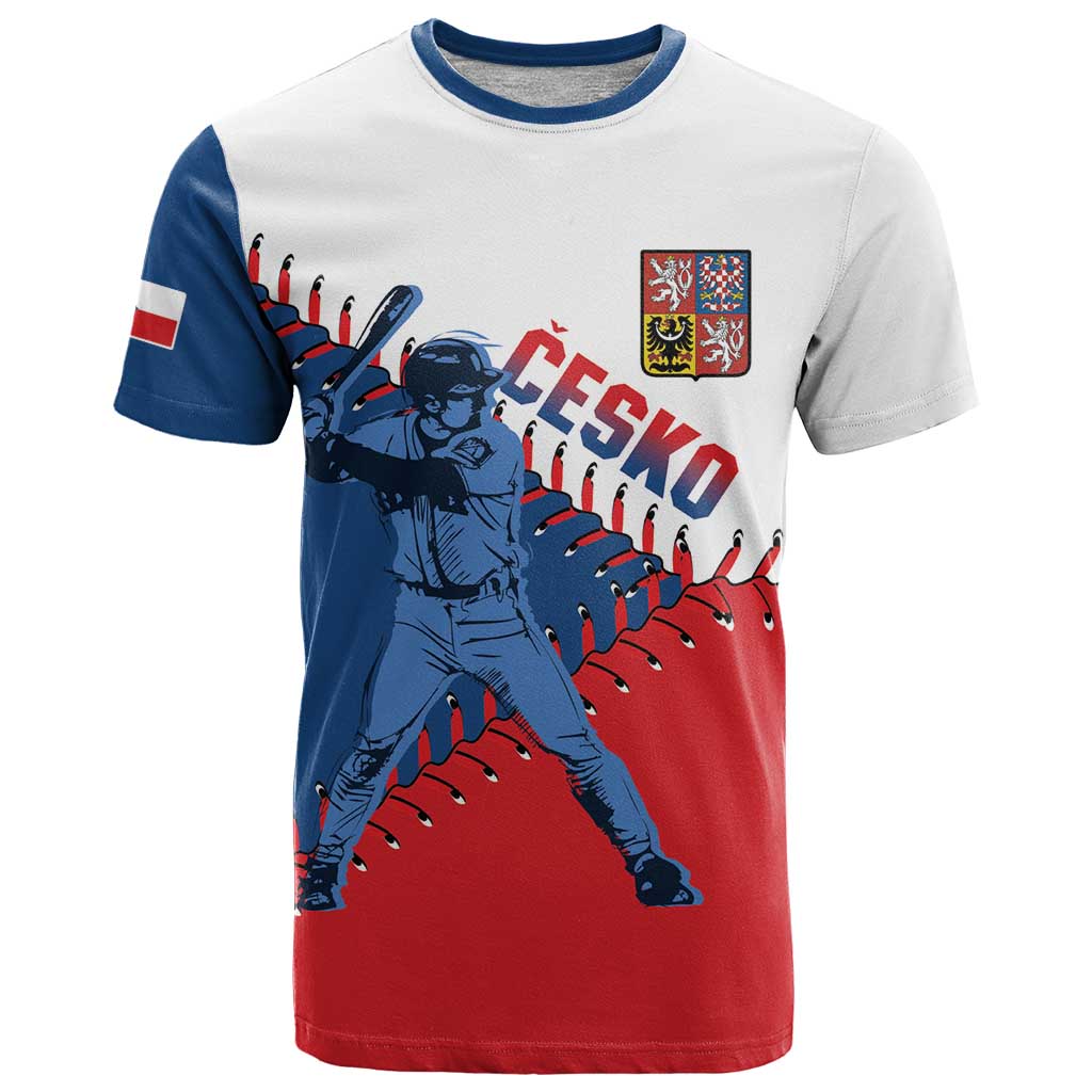 Czech Republic 2026 Baseball Custom T-Shirt Come On Cesko Flag Style Graphic Tee