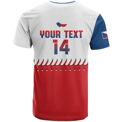 Czech Republic 2026 Baseball Custom T-Shirt Come On Cesko Flag Style Graphic Tee