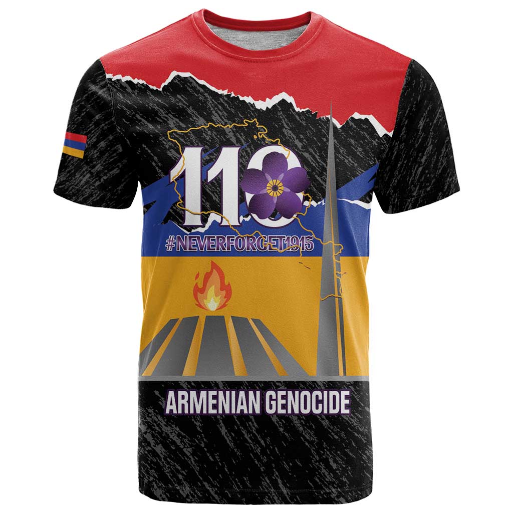 Armenian Genocide Remembrance Day T-Shirt Tsitsernakaberd 110th Anniversary Never Forget Graphic Tee