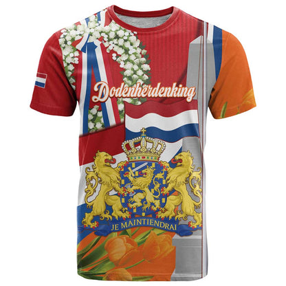 Netherlands Dodenherdenking T-Shirt Martyrs' Day Honoring All Victims Of War Graphic Tee