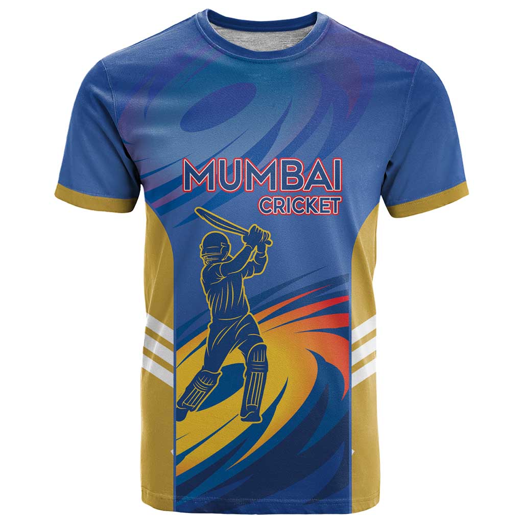 Custom Mumbai India Cricket T-Shirt Go Champions Graphic Tee
