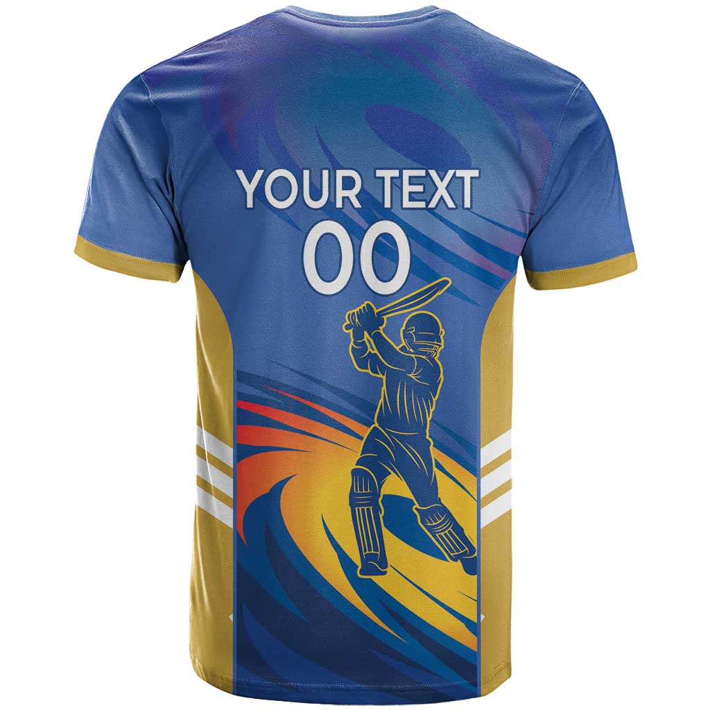 Custom Mumbai India Cricket T-Shirt Go Champions Graphic Tee