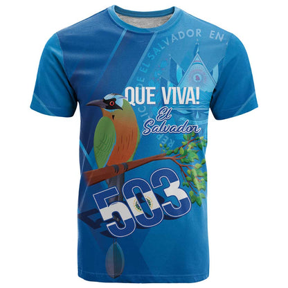 Personalized Que Viva El Salvador T-Shirt Guardabarranco 503 Independence Day Proud Graphic Tee