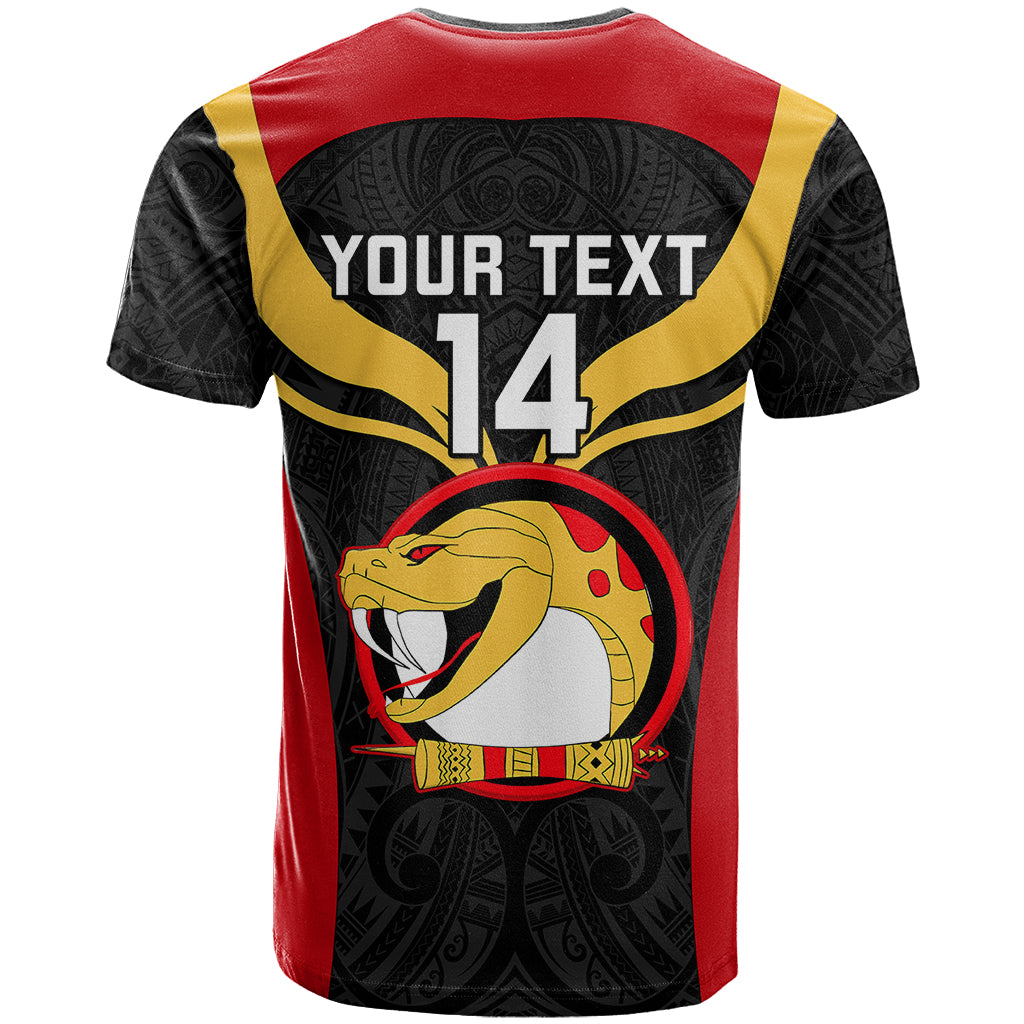 Custom Papua New Guinea Rugby T-Shirt Port Moresby Vipers PNG Polynesian Pattern Graphic Tee