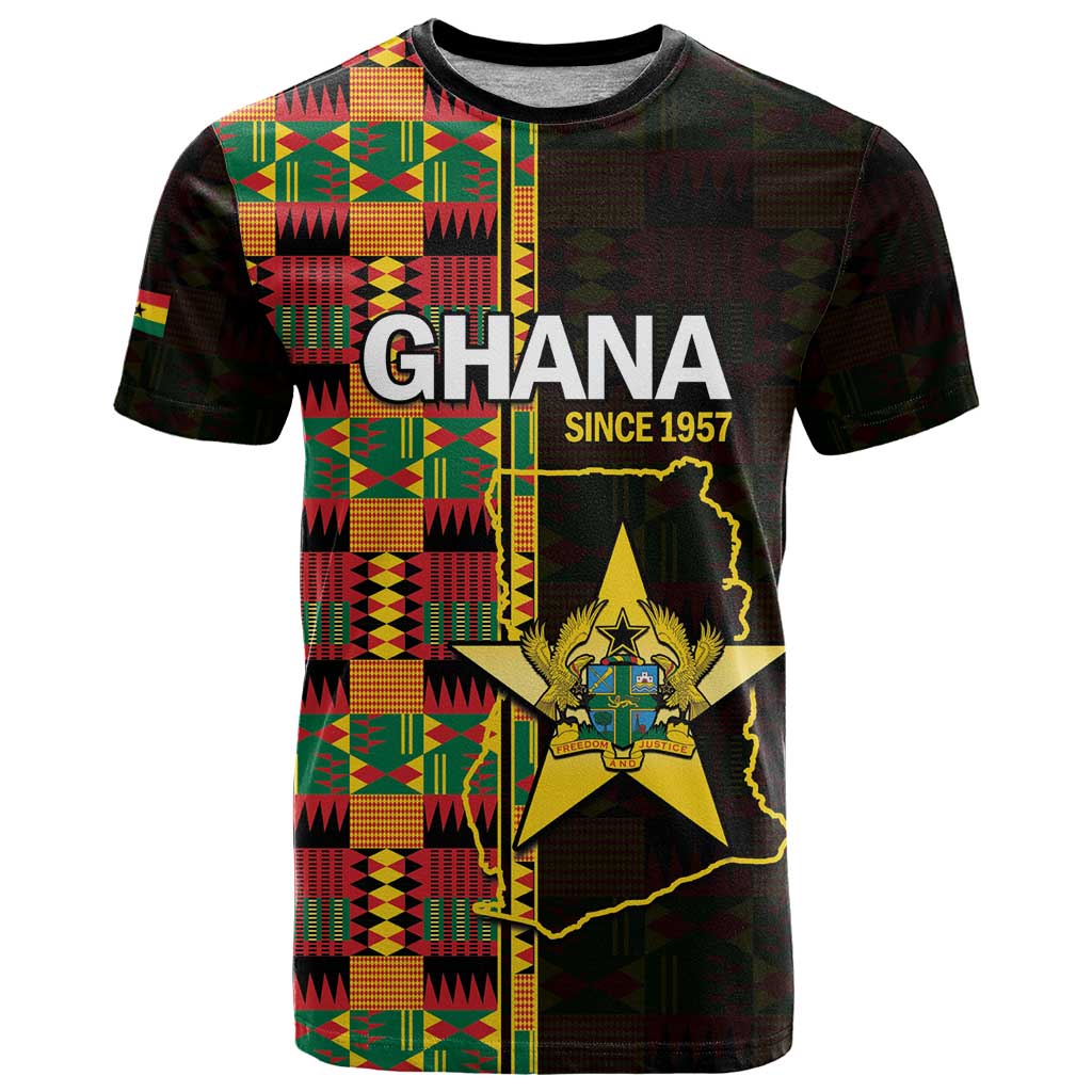 Ghana 1957 T-Shirt Independence Anniversary Kente Pattern Graphic Tee