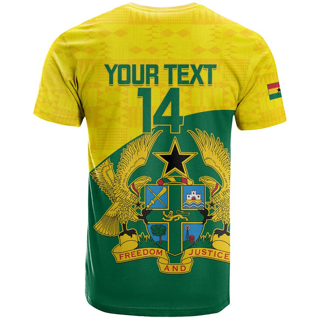 Custom Ghana Cricket T-Shirt Go Ghanaian Tawny Eagle Graphic Tee