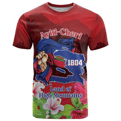 Ayiti-Cheri Independence Day T-Shirt Land of High Mountains Graphic Tee