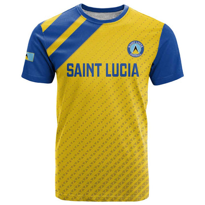 Custom Saint Lucia Football T-Shirt 2025 Go Champions - Yellow Version Graphic Tee
