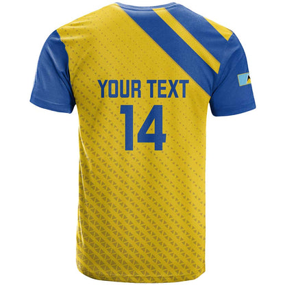 Custom Saint Lucia Football T-Shirt 2025 Go Champions - Yellow Version Graphic Tee