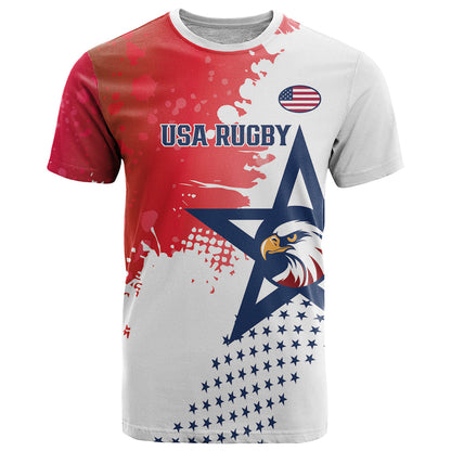 Custom United States Rugby T-Shirt 2024 Pacific Go Eagles Graphic Tee