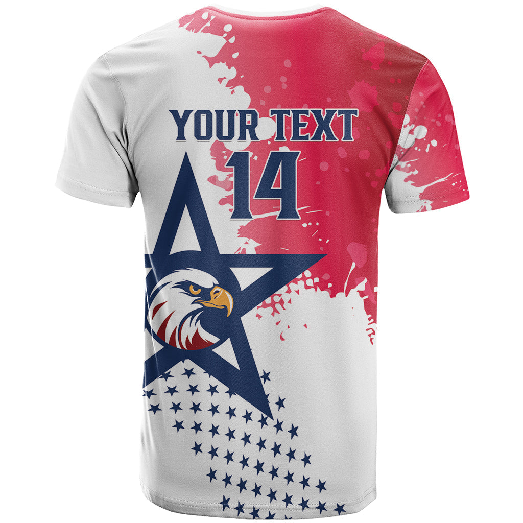 Custom United States Rugby T-Shirt 2024 Pacific Go Eagles Graphic Tee