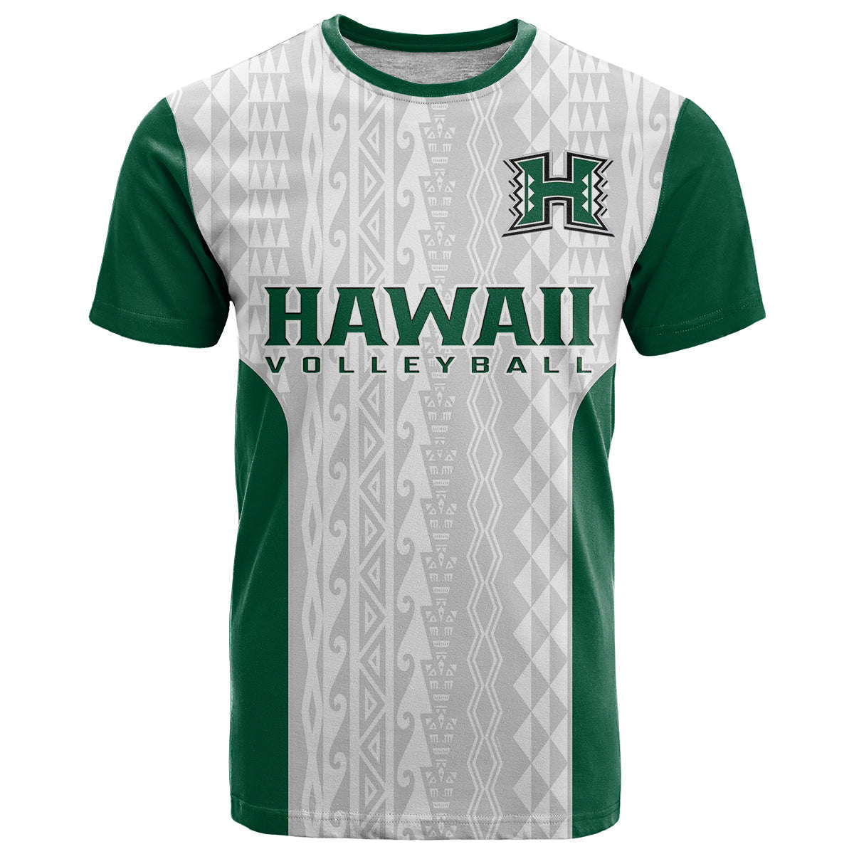 Hawaii VolleybT-Shirt Hawaiian Kakau White Style Graphic Tee