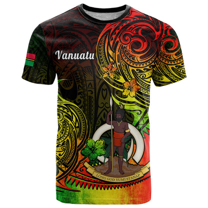 Polynesian Pride Vanuatu T-Shirt Reggae Polynesia Long God Yumi Stanap Graphic Tee