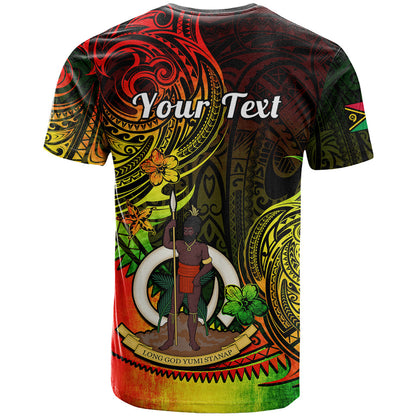Personalised Vanuatu T-Shirt Reggae Polynesia Long God Yumi Stanap Graphic Tee