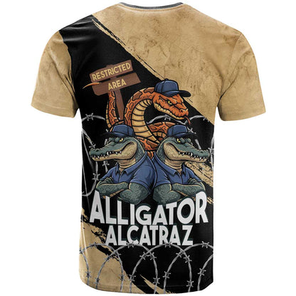 Alligator Alcatraz T-Shirt Gator and Python Restricted Area Graphic Tee