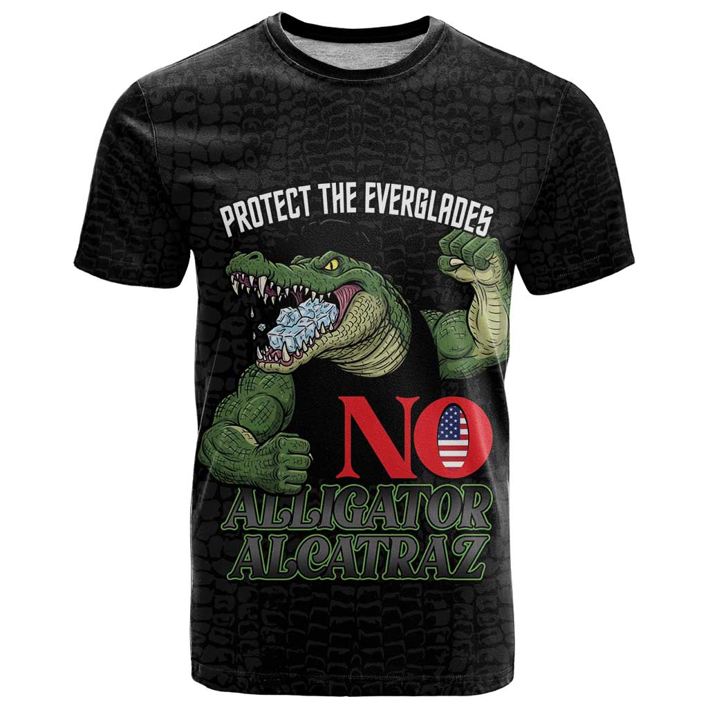Protect The Everglades T-Shirt Gator No Alligator Alcatraz Graphic Tee