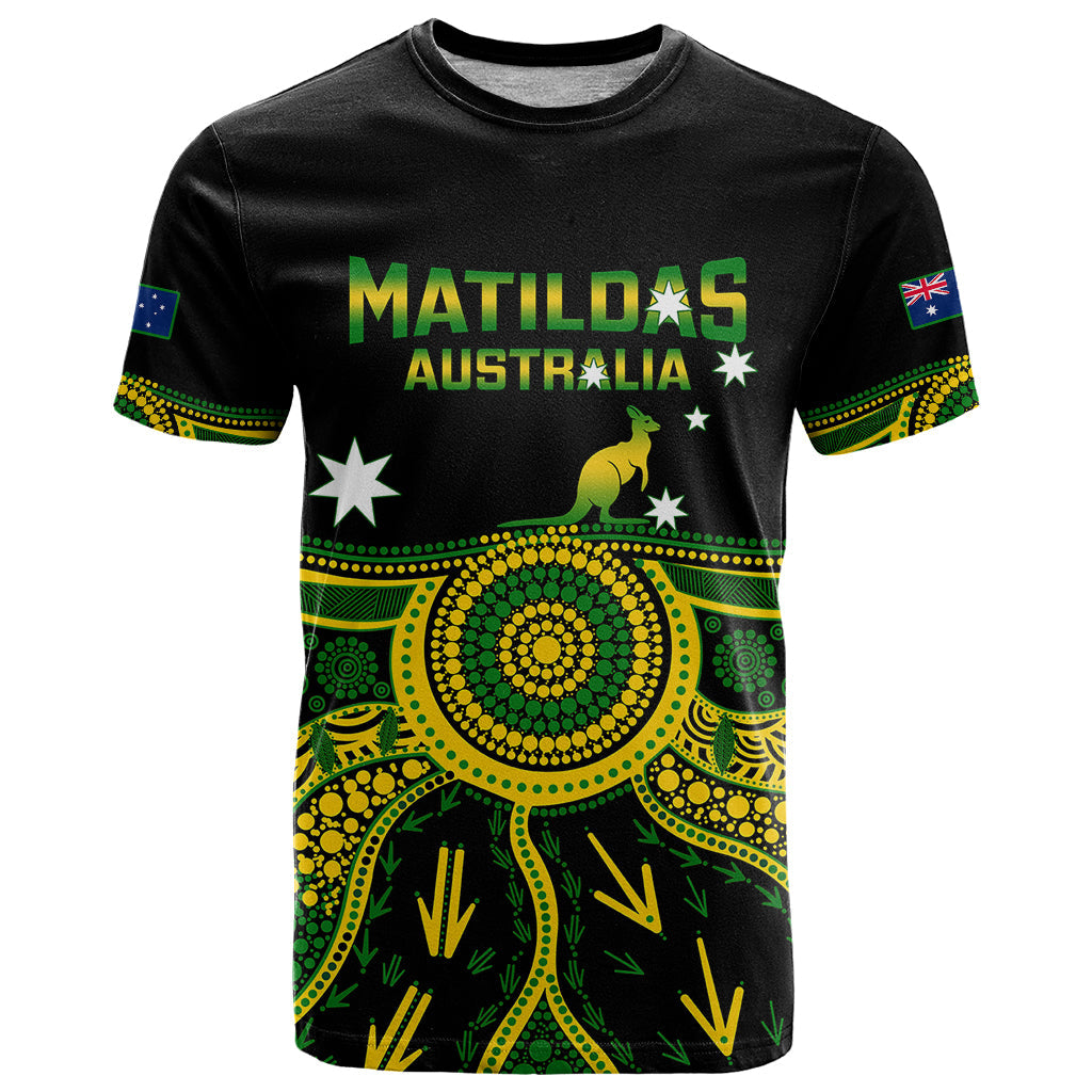 Australia Soccer T-Shirt Aboriginal Go Matildas World Cup Graphic Tee