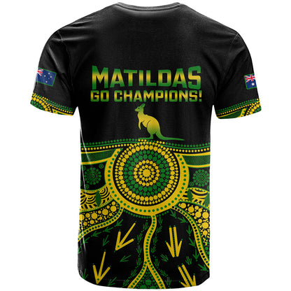 Australia Soccer T-Shirt Aboriginal Go Matildas World Cup Graphic Tee