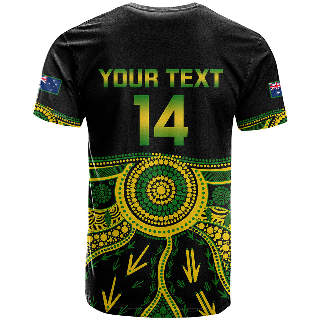 Personalised Australia Soccer T-Shirt Aboriginal Go Matildas World Cup Graphic Tee