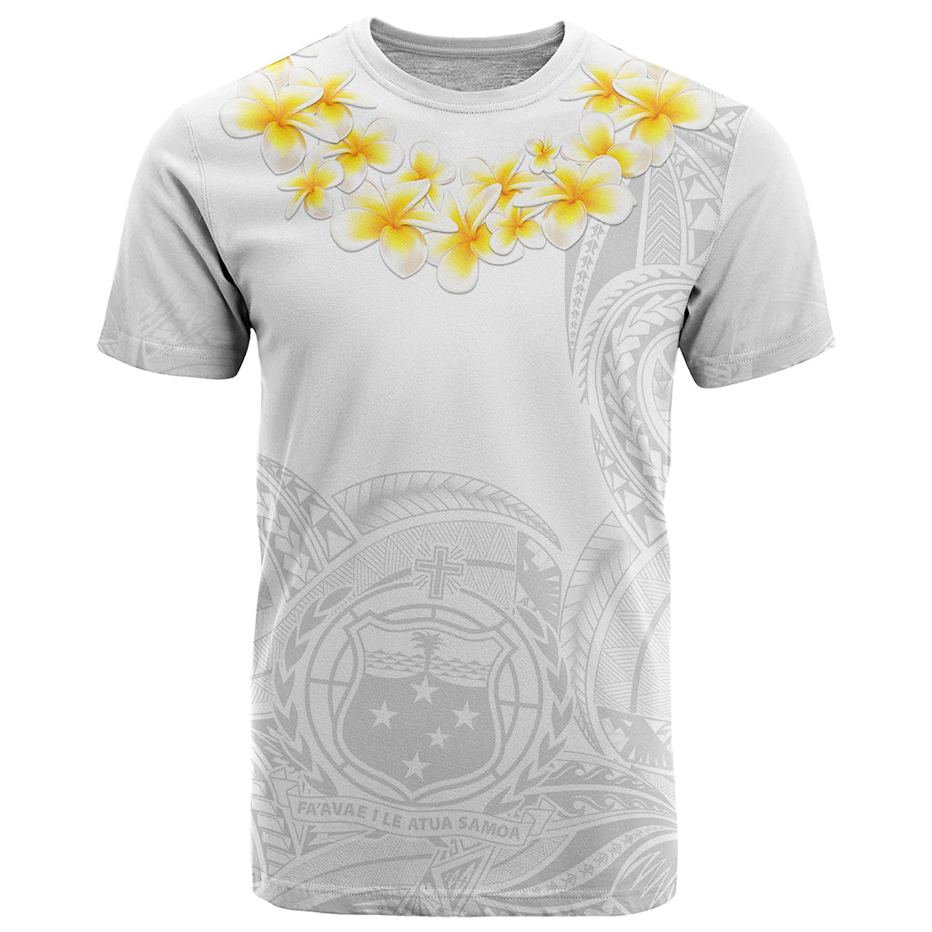 Samoa White Sunday T-Shirt Lotu Tamaiti With Coat Of Arms Graphic Tee