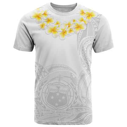 Samoa White Sunday T-Shirt Lotu Tamaiti With Coat Of Arms Graphic Tee