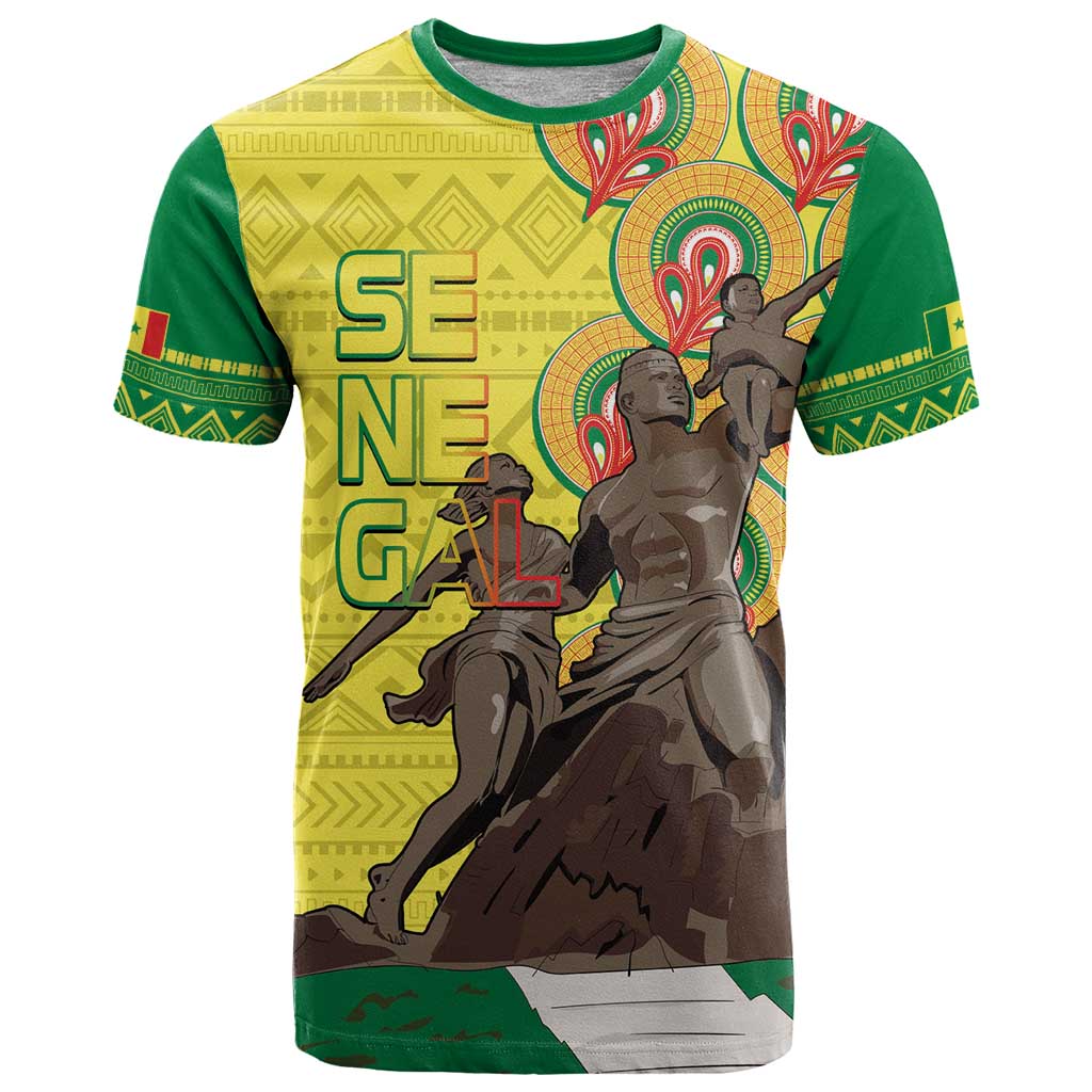 Senegal African Renaissance Monument T-Shirt Ankara Pattern Graphic Tee