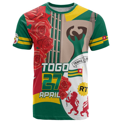 Togo Independence Day T-Shirt Happy April 27th Coat Of Arms Graphic Tee