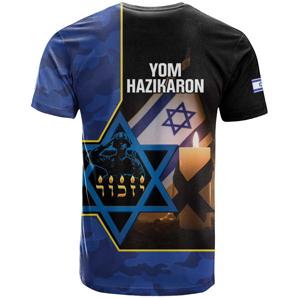 Yom HaZikaron Israel T-Shirt We Will Always Remember Camouflage Style Graphic Tee