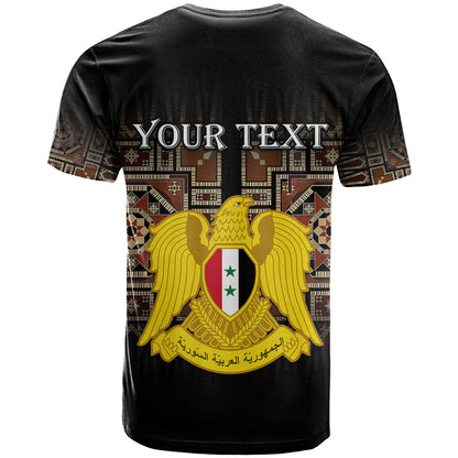 Custom Syria T-Shirt Coat Of Arms Mix Syrian Mosaic Graphic Tee