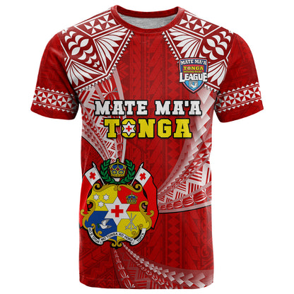 Tonga Rugby T-Shirt Mate Maa Tonga Pacific Tongan Ngatu Graphic Tee