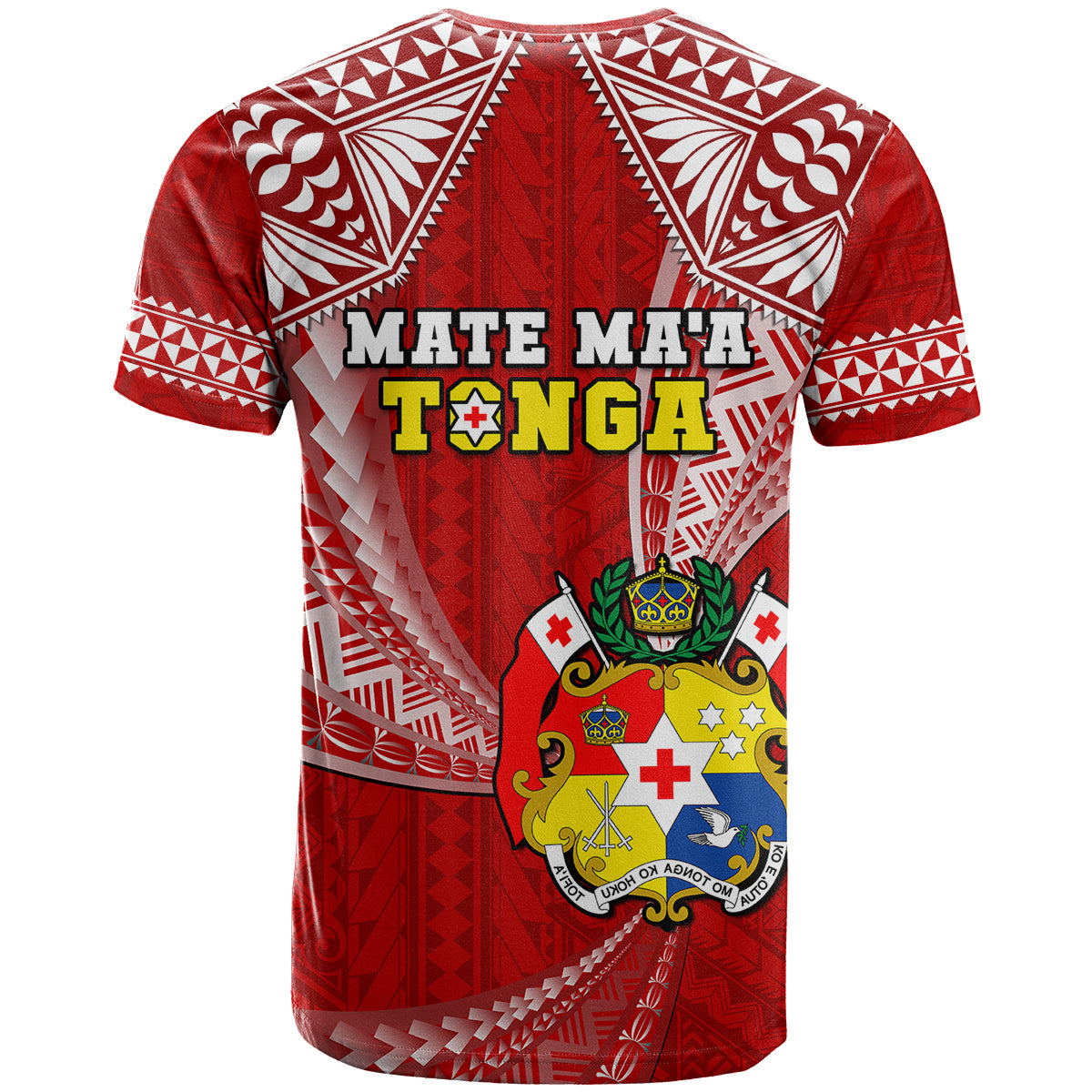 Tonga Rugby T-Shirt Mate Maa Tonga Pacific Tongan Ngatu Graphic Tee