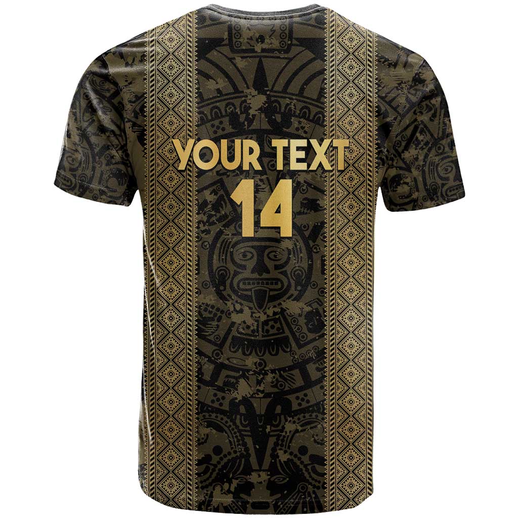 Custom Mexico Football T-Shirt 2025 El Tri Champions Gold Color Graphic Tee