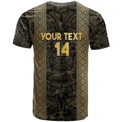 Custom Mexico Football T-Shirt 2025 El Tri Champions Gold Color Graphic Tee