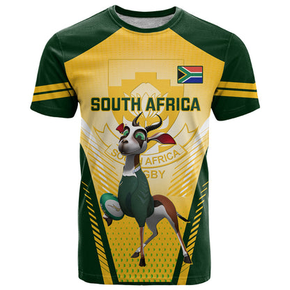 South Africa Rugby T-Shirt World Cup Springboks Mascot Graphic Tee
